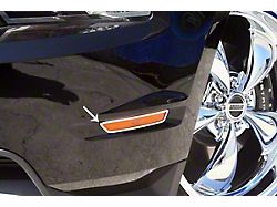 Side Marker and Quarter Light Trim; Polished (10-12 Mustang)