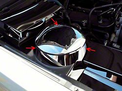 Strut Tower Covers; Polished (05-09 Mustang GT, V6)