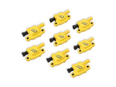 Accel SuperCoil Ignition Coils; Yellow; 8-Pack (10-13 6.2L Camaro)