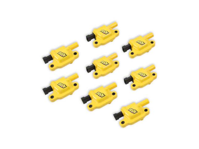 Accel SuperCoil Ignition Coils; Yellow; 8-Pack (10-13 6.2L Camaro)