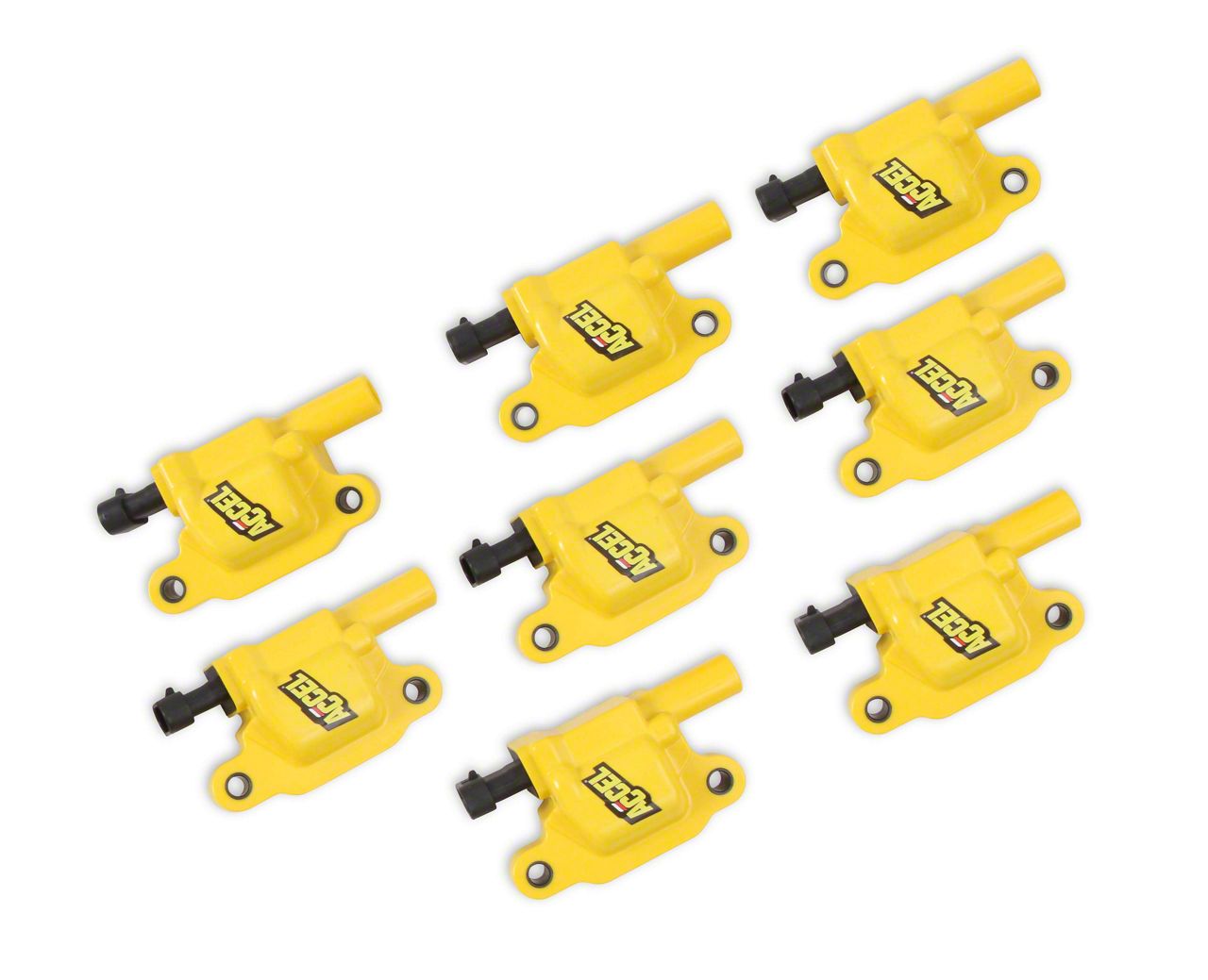 Accel Camaro SuperCoil Ignition Coils; Yellow; 8-Pack 140043
