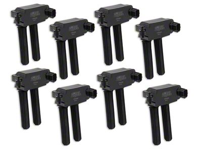 Accel SuperCoil Ignition Coils; Black; 8-Pack (08-23 V8 HEMI Challenger)