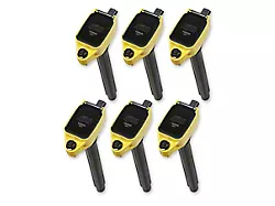 Accel SuperCoil Ignition Coils; Yellow; 6-Pack (11-16 3.6L Challenger)