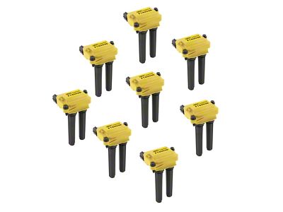 Accel SuperCoil Ignition Coils; Yellow; 8-Pack (06-23 V8 HEMI Charger)