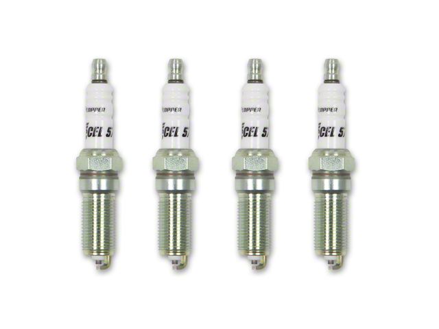 Accel HP Copper Spark Plugs; Stock Heat Range; 4-Pack (15-24 Mustang EcoBoost)
