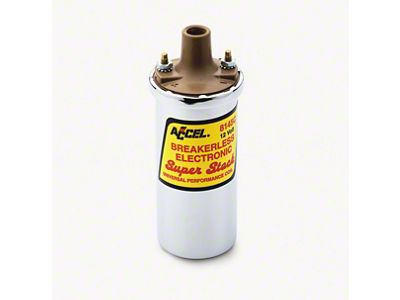 Accel SuperStock Breakerless Electronic Ignition Coil; Chrome (79-80 Mustang)