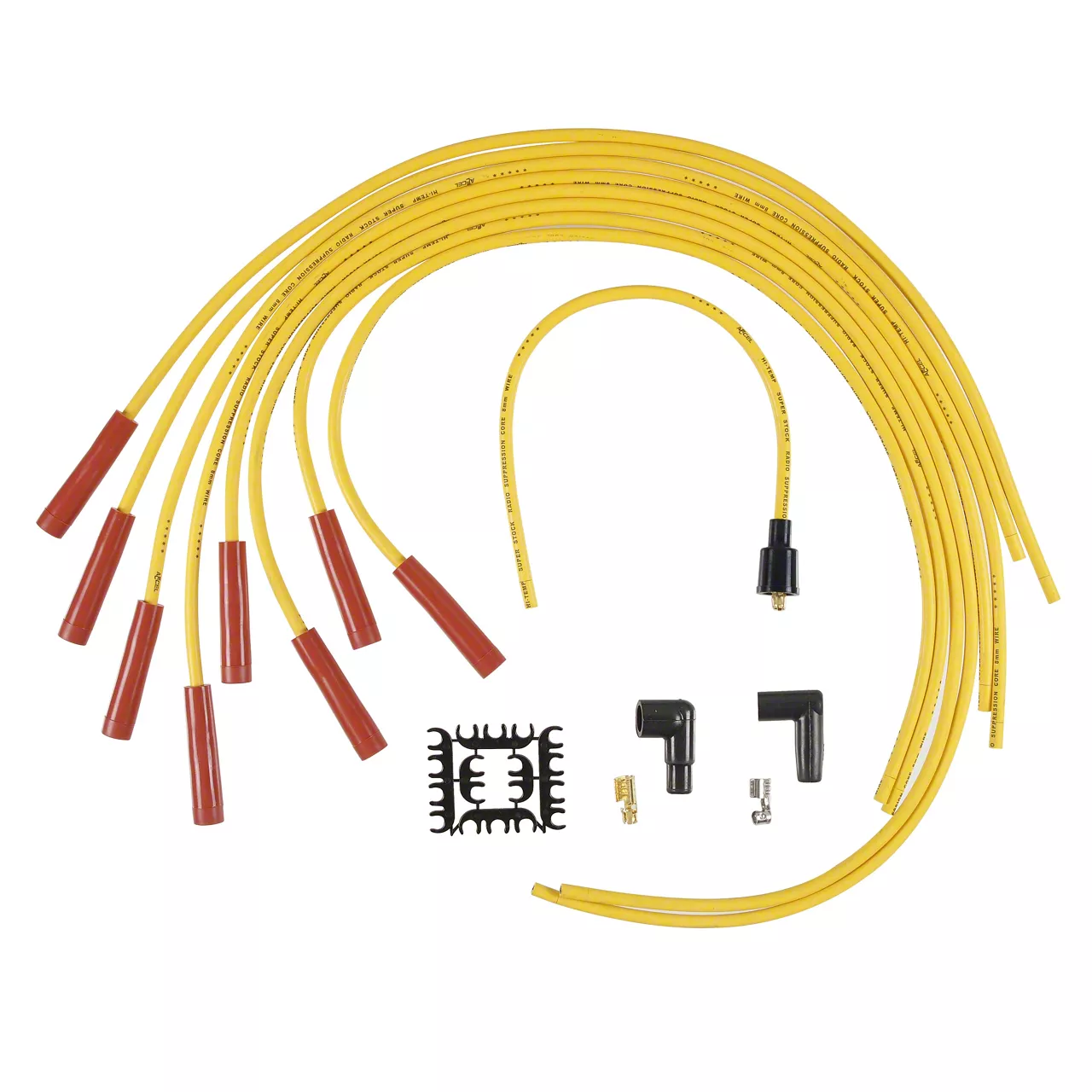 Accel Mustang Spark Plug Wire Set; 8mm; Yellow 4040 (79-95