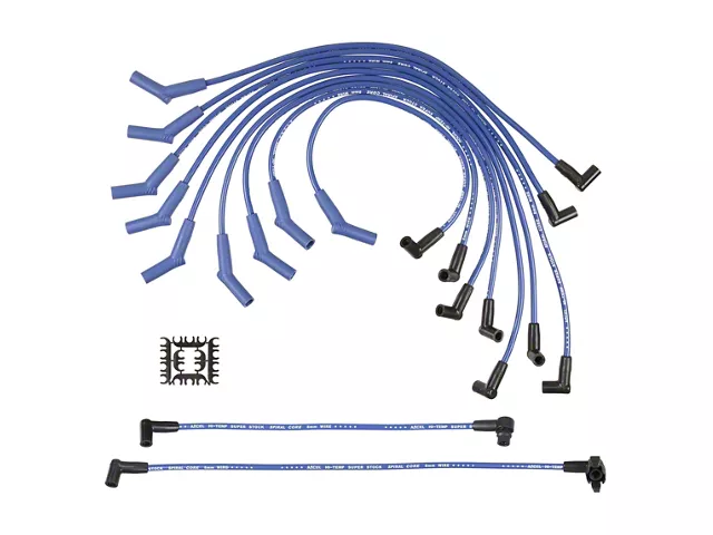 Accel Super Stock Spark Plug Wire Set; Blue (84-93 5.0L Mustang)