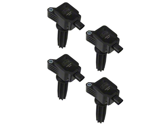 Accel SuperCoil Ignition Coils; Black; 4-Pack (15-17 Mustang EcoBoost)
