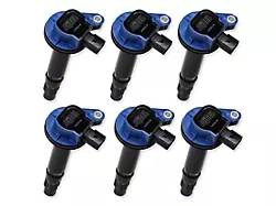 Accel SuperCoil Ignition Coils; Blue; 6-Pack (11-16 Mustang V6)