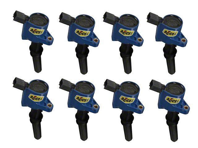 Accel SuperCoil Ignition Coils; Blue; 8-Pack (96-04 Mustang GT)