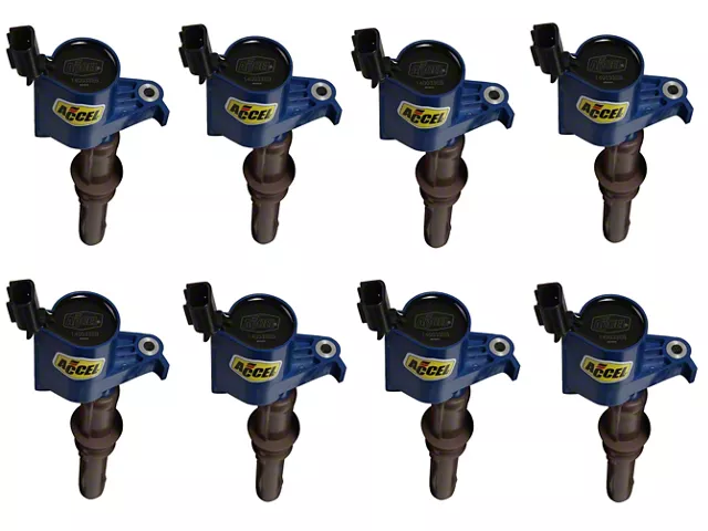 Accel SuperCoil Ignition Coils; Blue; 8-Pack (08-10 Mustang GT)