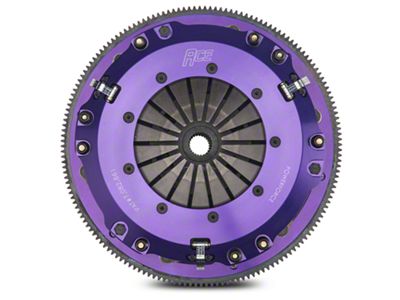 ACE Racing PowerForce Ceramic Triple Disc Clutch Kit with 8-Bolt Flywheel; 26-Spline (13-14 Mustang GT500)