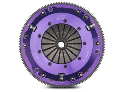 ACE Racing PowerForce Ceramic Triple Disc Clutch Kit with 8-Bolt Flywheel; 26-Spline (13-14 Mustang GT500)