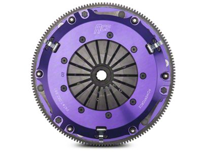 ACE Racing PowerForce Ceramic Twin Disc Clutch Kit with 6-Bolt Flywheel; 10-Spline (96-98 Mustang GT; Late 01-04 Mustang GT)