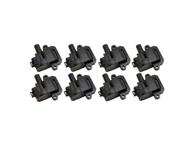 Ignition Coils; Black; Set of Eight (98-02 5.7L Camaro)