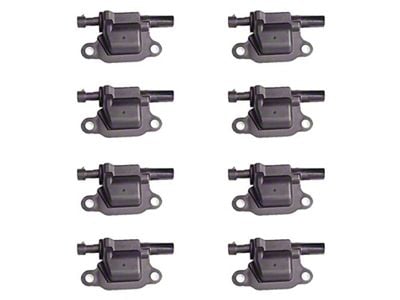 Ignition Coils; Black; Set of Eight (10-15 V8 Camaro)
