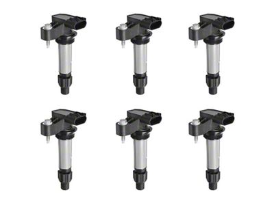 Ignition Coils; Black; Set of Six (10-15 3.6L Camaro)