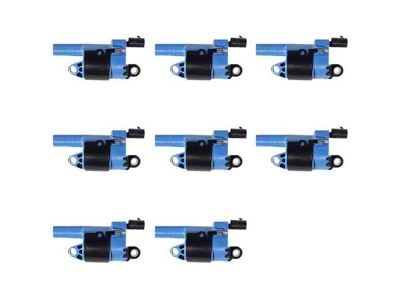 Ignition Coils; Blue; Set of Eight (10-15 Camaro SS, Z/28)