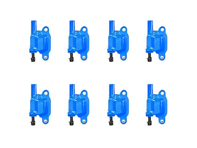 Ignition Coils; Blue; Set of Eight (10-15 V8 Camaro)