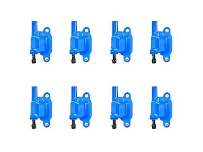 Ignition Coils; Blue; Set of Eight (10-15 V8 Camaro)
