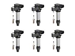 Ignition Coils with Spark Plugs; Black (10-15 3.6L Camaro)