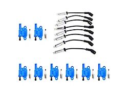 ACEON Ignition Coils with Spark Plugs and Wires; Blue (10-21 6.2L Camaro)
