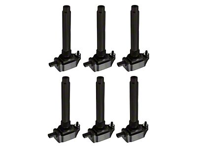 Ignition Coils; Black; Set of Six (11-19 3.6L Challenger)