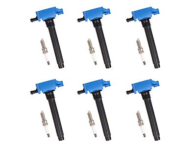 Ignition Coil Set with Spark Plugs 8 - Compatible with 2009 - 2019