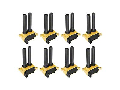 Ignition Coils; Yellow; Set of Eight (09-12 5.7L HEMI Challenger; 11-12 6.4L HEMI Challenger)