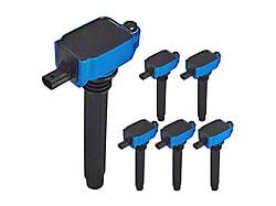 Ignition Coils; Blue; Set of Six (11-19 3.6L Charger)