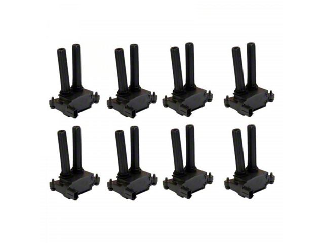 Ignition Coils; Black; Set of Eight (06-12 5.7L HEMI Charger; 2012 6.4L HEMI Charger)