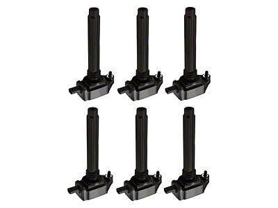 Ignition Coils; Black; Set of Six (11-19 3.6L Charger)