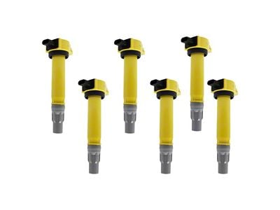 Ignition Coils; Yellow; Set of Six (06-10 2.7L, 3.5L Charger)