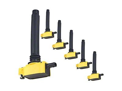 Ignition Coils; Yellow; Set of Six (11-19 3.6L Charger)