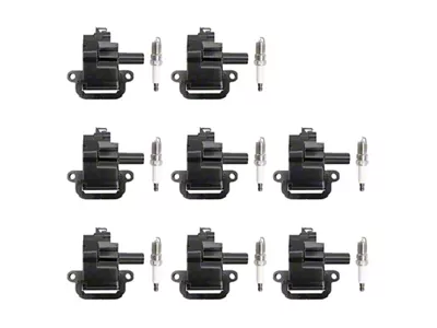 Ignition Coils with Spark Plugs; Black (97-04 Corvette 5.7L)