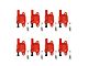 Ignition Coils with Spark Plugs; Red (05-08 Corvette C6)