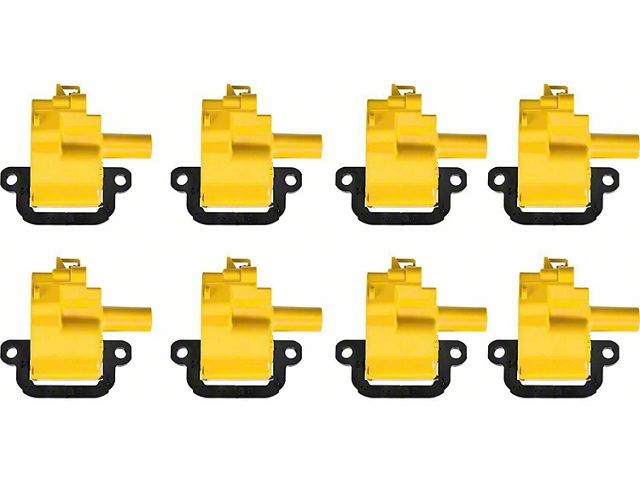 Ignition Coils; Yellow; Set of Eight (97-04 Corvette C5)
