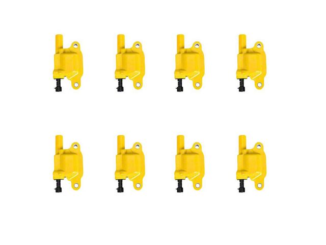 Ignition Coils; Yellow; Set of Eight (05-13 Corvette C5)