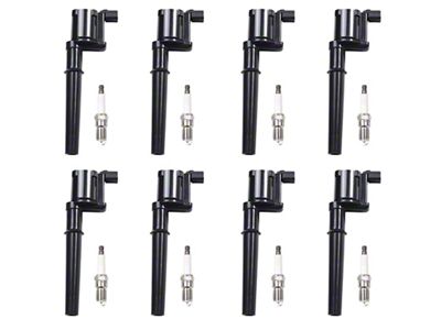 Ignition Coils; Black; Set of Eight (96-04 Mustang Cobra, Mach 1; 07-14 Mustang GT500)