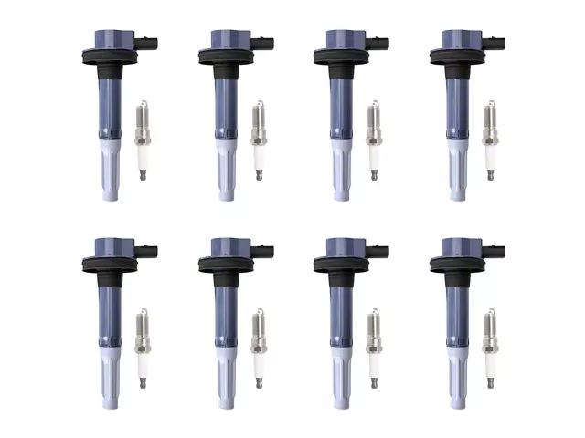 Ignition Coils; Black; Set of Eight (11-15 Mustang GT)