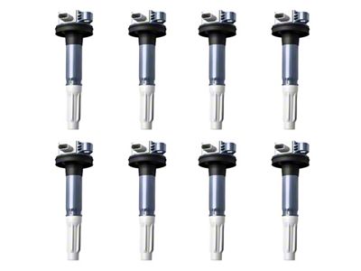 Ignition Coils; Black; Set of Eight (15-20 Mustang GT350)