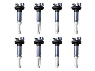 Ignition Coils; Black; Set of Eight (15-20 Mustang GT350)