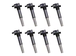Ignition Coils; Black; Set of Eight (Late 16-18 Mustang GT)