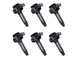Ignition Coils; Black; Set of Six (11-16 Mustang V6)