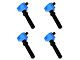 Ignition Coils; Blue; Set of Four (15-20 Mustang EcoBoost)