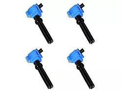 Ignition Coils; Blue; Set of Four (15-20 Mustang EcoBoost)