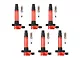 Ignition Coils; Red; Set of Six (11-16 Mustang V6)