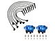 Ignition Coils with Spark Plugs and Wires; Blue (96-98 Mustang GT, Cobra)