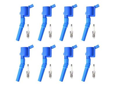 Ignition Coils with Spark Plugs; Yellow (99-04 Mustang, Excluding V6)